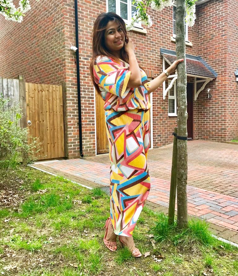 day wear , printed trousers & top